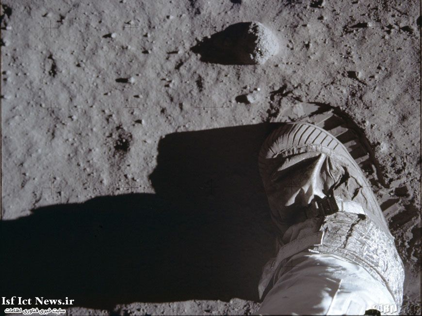 آلدرین از اولین گام انسان بر روی ماه عکس گرفته است. (عکس از آرشیو ناسا)